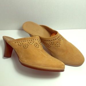Cole Haan Embellished Suede Mule Heels